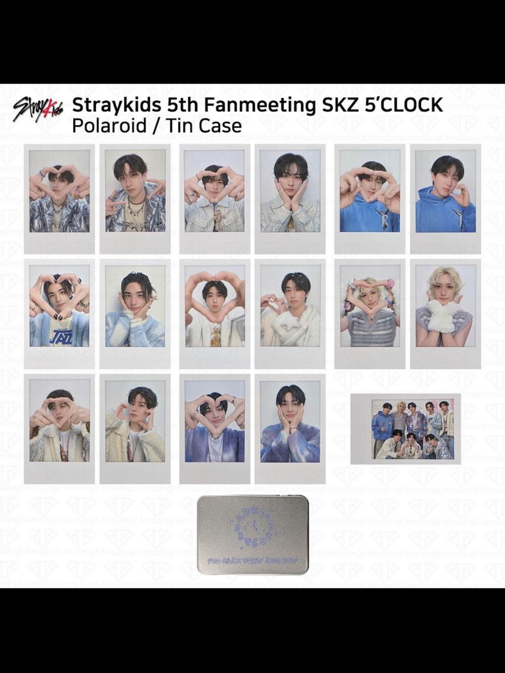 Stray Kids 5’Clock Fanmeeting Tincase Polaroid Photocard Set